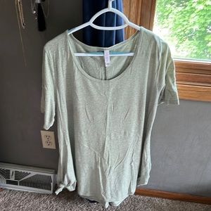 Heathered gray LulaRoe perfect T-shirt xl